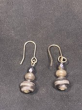 VINTAGE GENUINE PEAR DROP DANGLE EARRINGS 1.25?