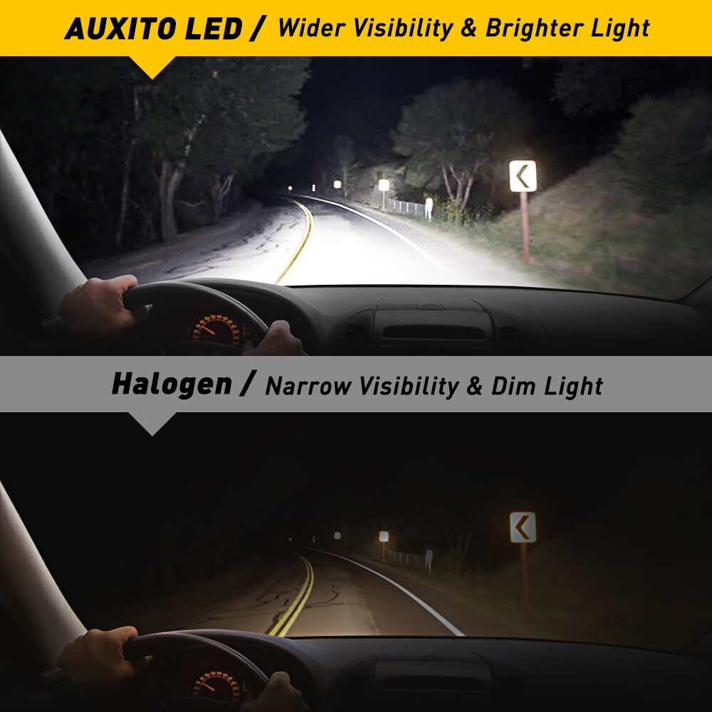 AUXITO H11B LED Headlight Globes Bulb Kit H/Low Beam 16000LM Bright For