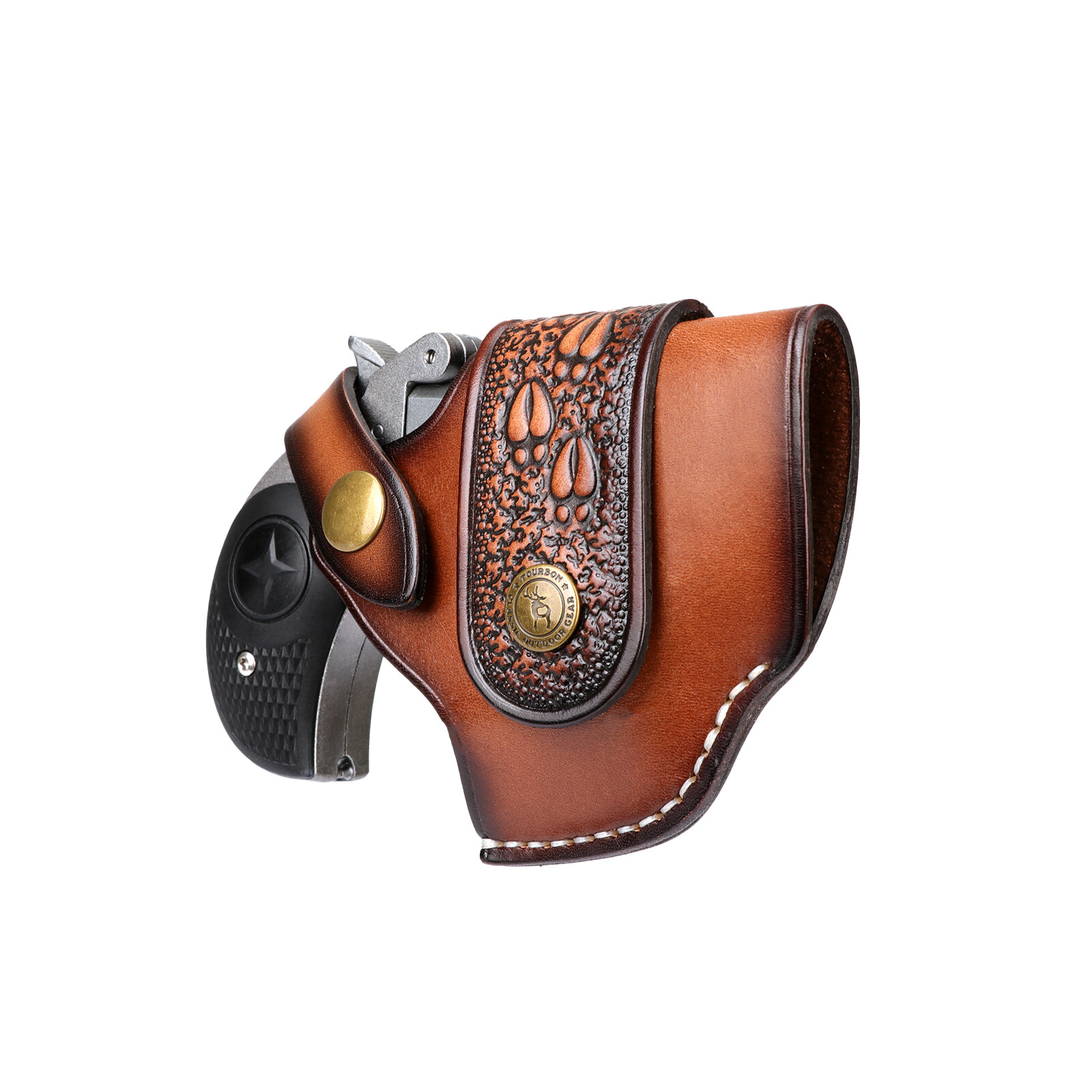 TOURBON Leather Handgun Holster Belt Bond Arms Derringer Barrel Case(Need Trim)