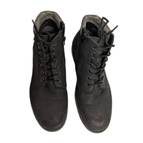 Lugz Monroe Boots Men 8.5 Drifter Water Resistant Ankle Lace Memory Foam Black - Picture 3 of 12