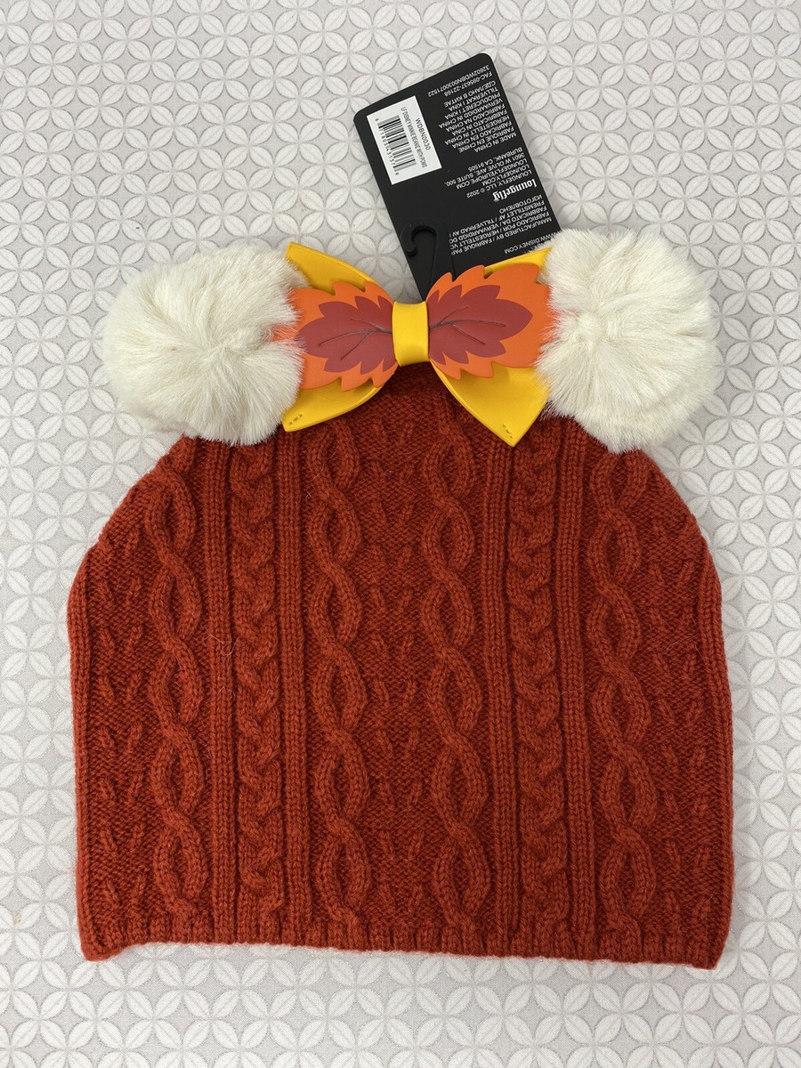 Loungefly Fall Beanie & Socks Loungefly Disney Fall Minnie Mouse Pom Beanie | eBay main image 3