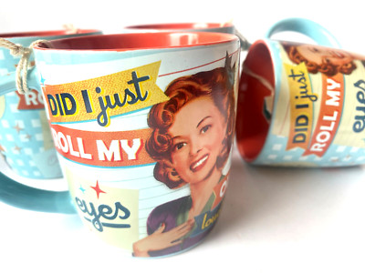 Kaffeetasse Keramik Tasse Trinkbecher Did I just roll my eyes out loud NT1018