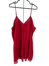 Delta Burke Red Holiday Slip Dress lingerie Night Gown XXL