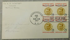 First Day Issue WA DC 1957 Ramon Magsaysay Philippines VTG Stamp Envelope Cover