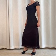 MICA Chocolate Maxi Lace Dress. Vintage. Size 4