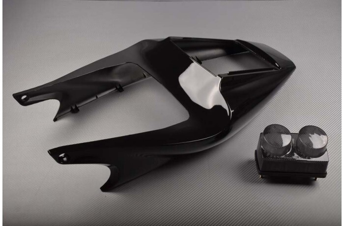Codone arrière noir avec feu stop fumé pour moto Yamaha YZF-R1 1998 RN01