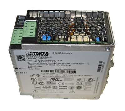 Phoenix Contact 2866763 Power Supply 24VDC 10A 240W AC/DC DIN Rail Mount