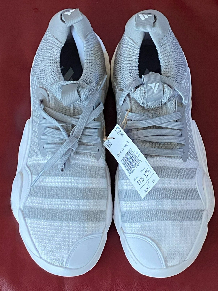 $140 adidas Trae Young 2 'Grey Moon' H03842 | WHITE/GRAY | 11.5