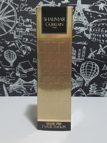 VINTAGE SHALIMAR GUERLAIN PARIS 75ML COLOGNE SPRAY (NO. 195) WITH BOX - RARE - Picture 2 of 7