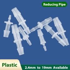 Plastic Hose Pipe Connector Reducing Pipe Fitting Barbed Reducer Tube 2.4mm-19mm