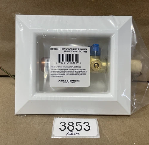 Jones Stephens B05926LF ~ Ice-maker Box Quarter Turn Valve ~ Hammer Arrester - Picture 1 of 5