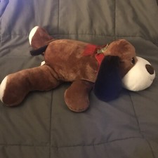 Walmart Dog Plush Dark Brown Floppy Holiday Puppy Lovey Stuffed Animal 16