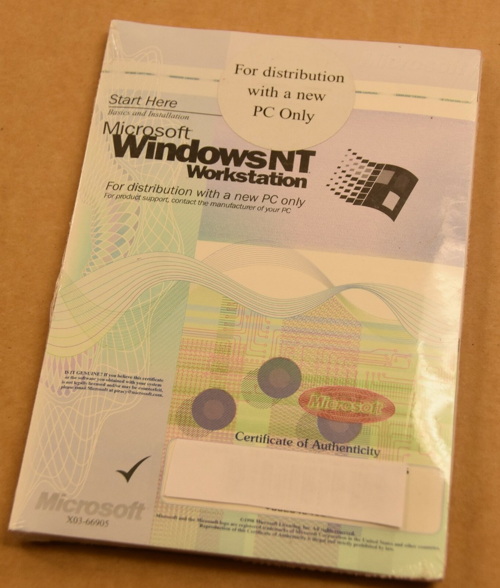 New - Microsoft NT Workstation in original packaging | eBay