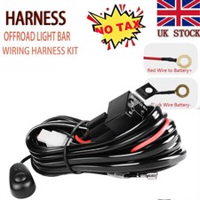 LED Work Light Bar Wiring Kit Harness Fog Driving Offroad w/ Fuse & Relay Switch
