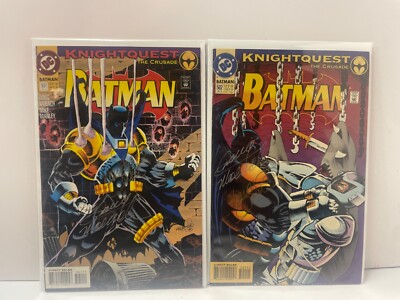 DC Knightquest Rge Crusade BATMAN 501 & 502 SIGNED!