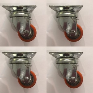 lot of 8pcs 2.5/" x 1/" General Duty Polyolefin Swivel Caster