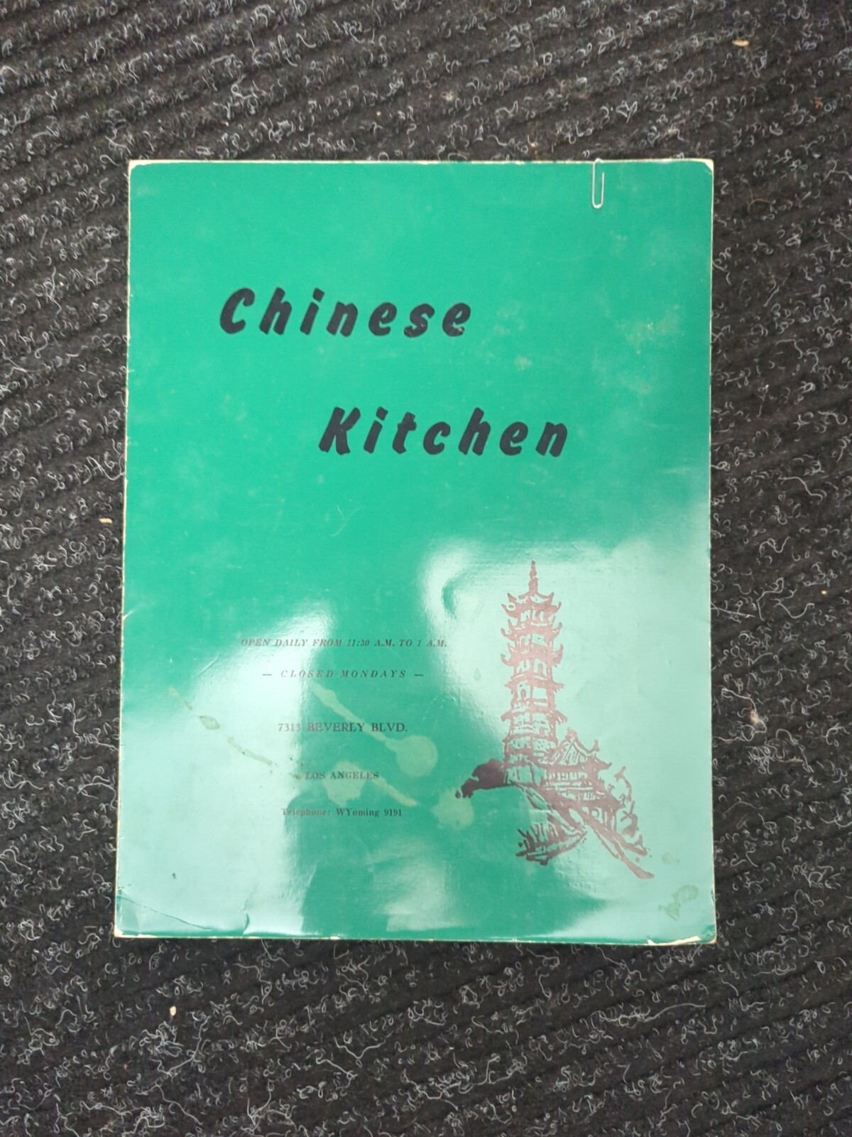 1950s Chinese Kitchen Restaurant Menu Los Angeles eBay