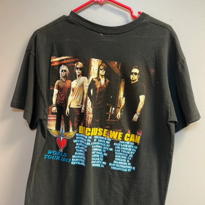 Vintage Graphic Bon Jovi Because We Can Tour Black T-Shirt Adult