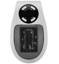 Image of Abode Fan Heater 500w Compact Portable White Ceramic Plug-in Heater Adjustable