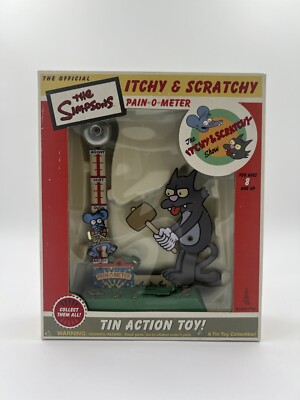 Rocket USA The Simpsons Itchy & Scratchy Tin Action Toy NIP