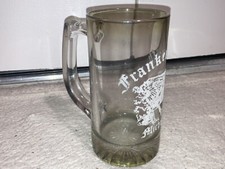 Vintage FRANKENMUTH, MICHIGAN Embossed Covered Bridge Glass Beer Stein Mug 6"