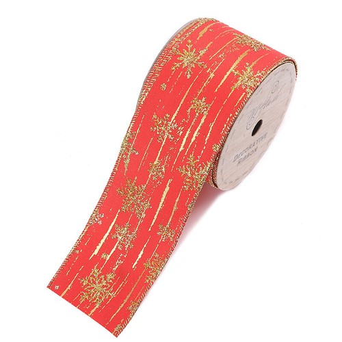 Christmas Organza Snowflake Ribbon Party Gift Wrapping Wedding Decor 2.5in x10ft