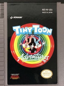 Original NES Tiny Toon Adventures Good Overall Condition -Cartridge & Clear Case