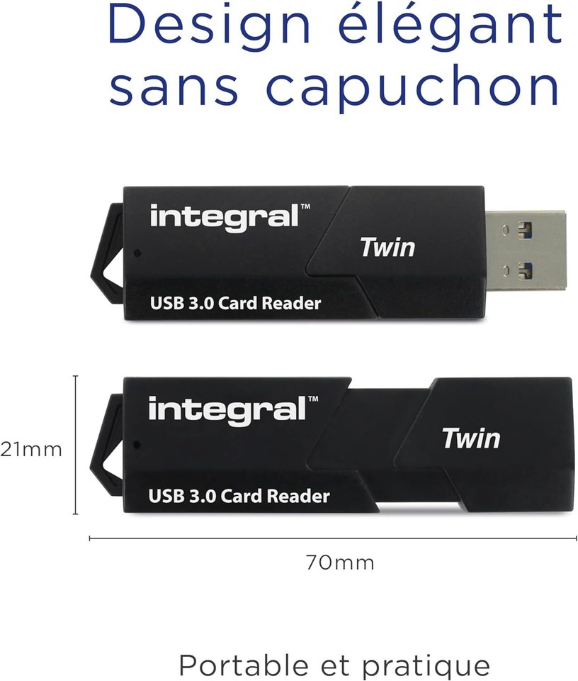 Integral DualSlot Micro SD & USB3.0 Memory Card Reader Adapter USB 3