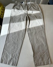 Ralph Lauren Polo Chino Andrew Khaki Tan Beige Pleated Pants 36 x 32