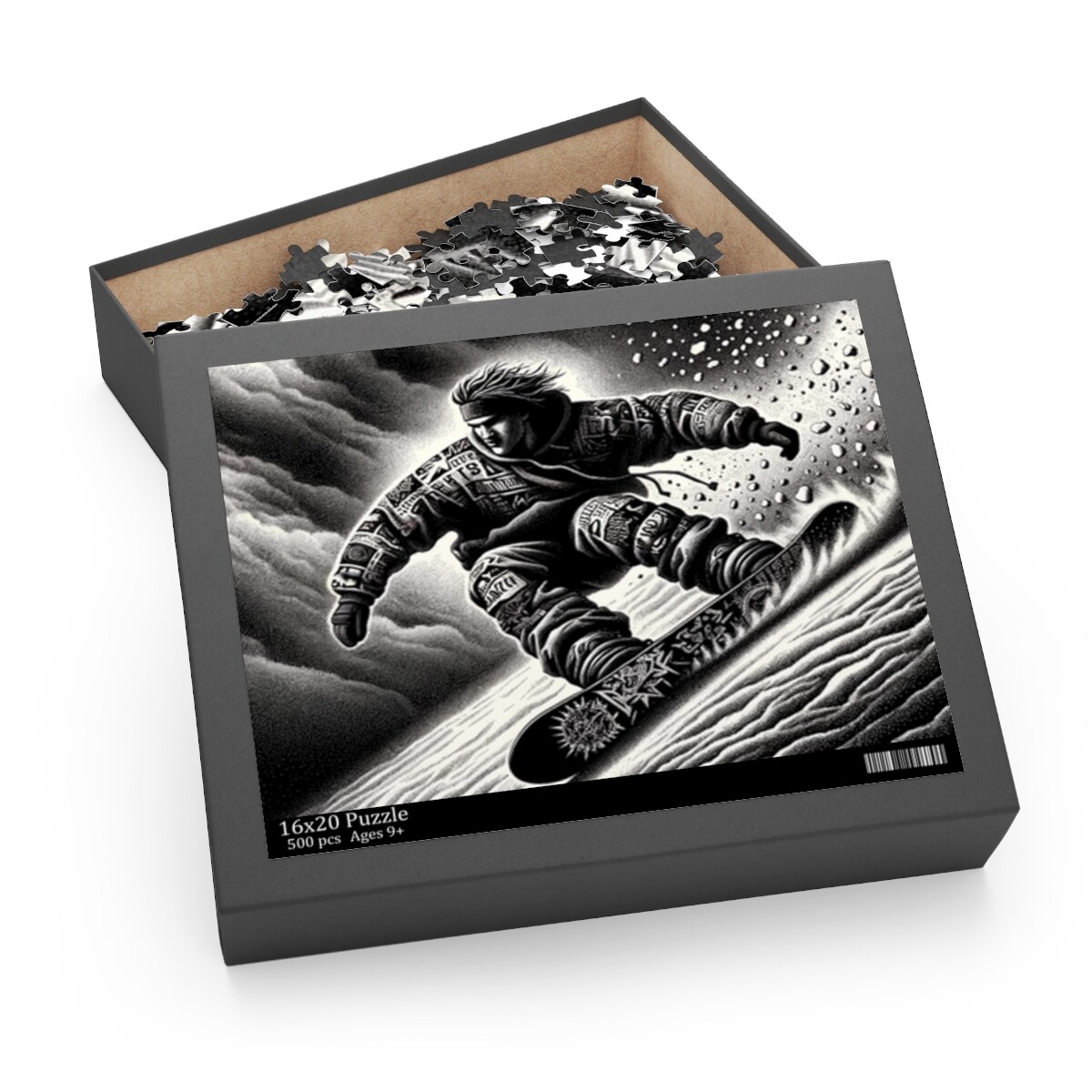 Puzzle (120, 252, 500-Piece) Retro Style Snowboarding Steez