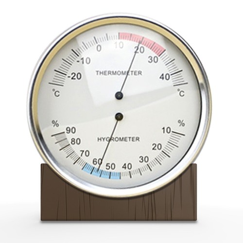 Luthier Thermometer and Hygrometer Luthier Tools Metal Material Large Dial - Picture 7 of 8