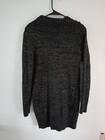 AB Studio Black Silver Heather Sweater Dress Cowl Neck Size Small S — photo 9