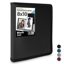 Photo Album 8x10 Binder Black - 8 x 10 Photo  Art Portfolio Presentation Boo...