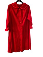 Gaymode JC Penny Red Vintage 1970s Velour Robe Size Medium