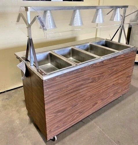 "VOLLRATH 38847-60" 120V 4 PAN BUFFET, 4 LUCES CON PROTECTOR ESTORNUDO DOBLE CARA Foto 3 de 4