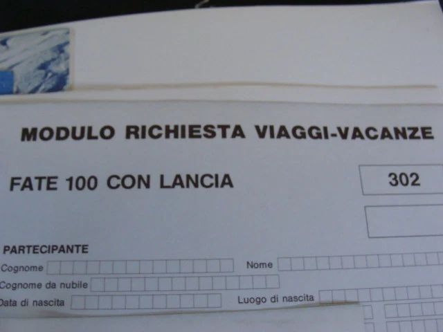 Fate 100 con Lancia cartella promozionale per concessionaria rivenditori 1982 - Immagine 4 di 4