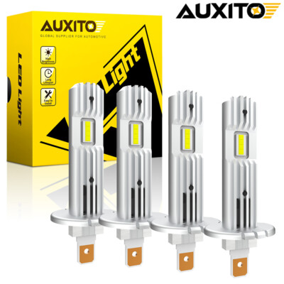 4x H1 LED Headlight Bulbs Conversion Kit High Low Beam Super Bright 6500K White