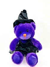 Dan Dee Small Purple Halloween Witch Teddy Bear Plush 12" Black Tutu 2009