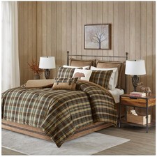 Soft Cozy Spun Fabric King Comforter Set, Rustic Lodge Cabin