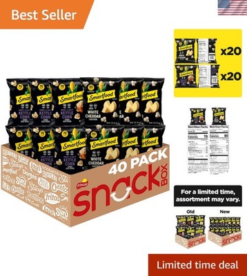 Savor the Taste: 40-Count Gluten-Free Popcorn Variety Pack in 0.5 Ounce Bags