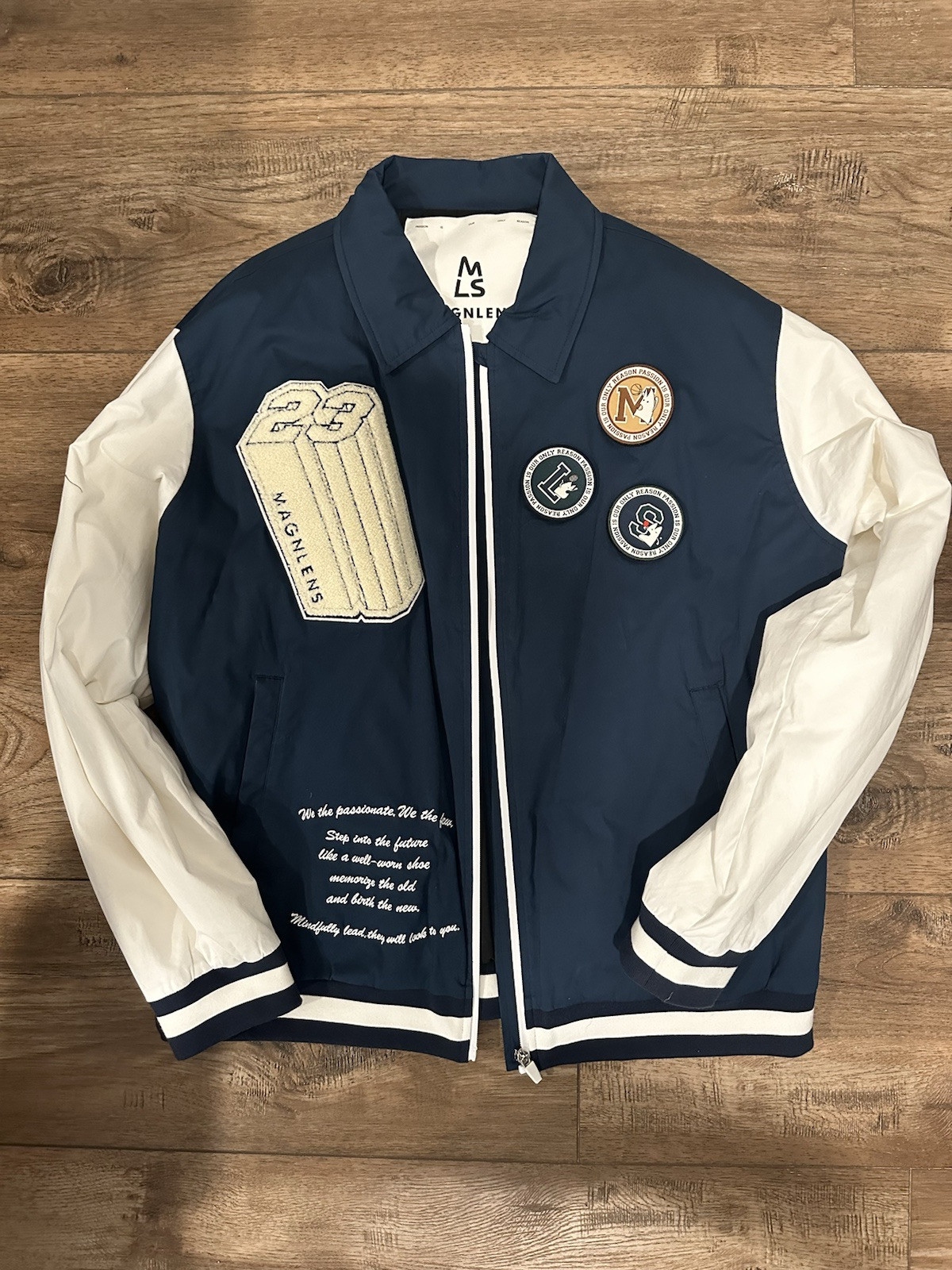 Magnlens Bts Patch Varsity Jacket - image 1