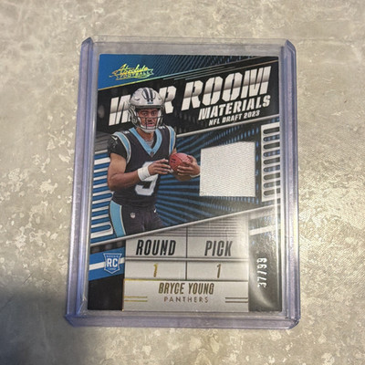 Panini 2023 Absolute Bryce Young War Room Materials Gold RC MEM WR-BY /99