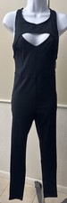 Free People Movement Getaway Bodysuit Black Jumpsuit One Piece Small Yoga NWT