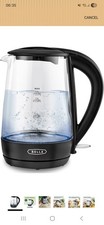 BELLA 1.7 Liter Glass Electric Kettle, Quickly Boil 7 Cups  , Blue led light
