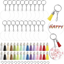 RAINFLOW 120PCS Sublimation Keychain Blanks - 30PCS Acrylic Keychain Blanks f...