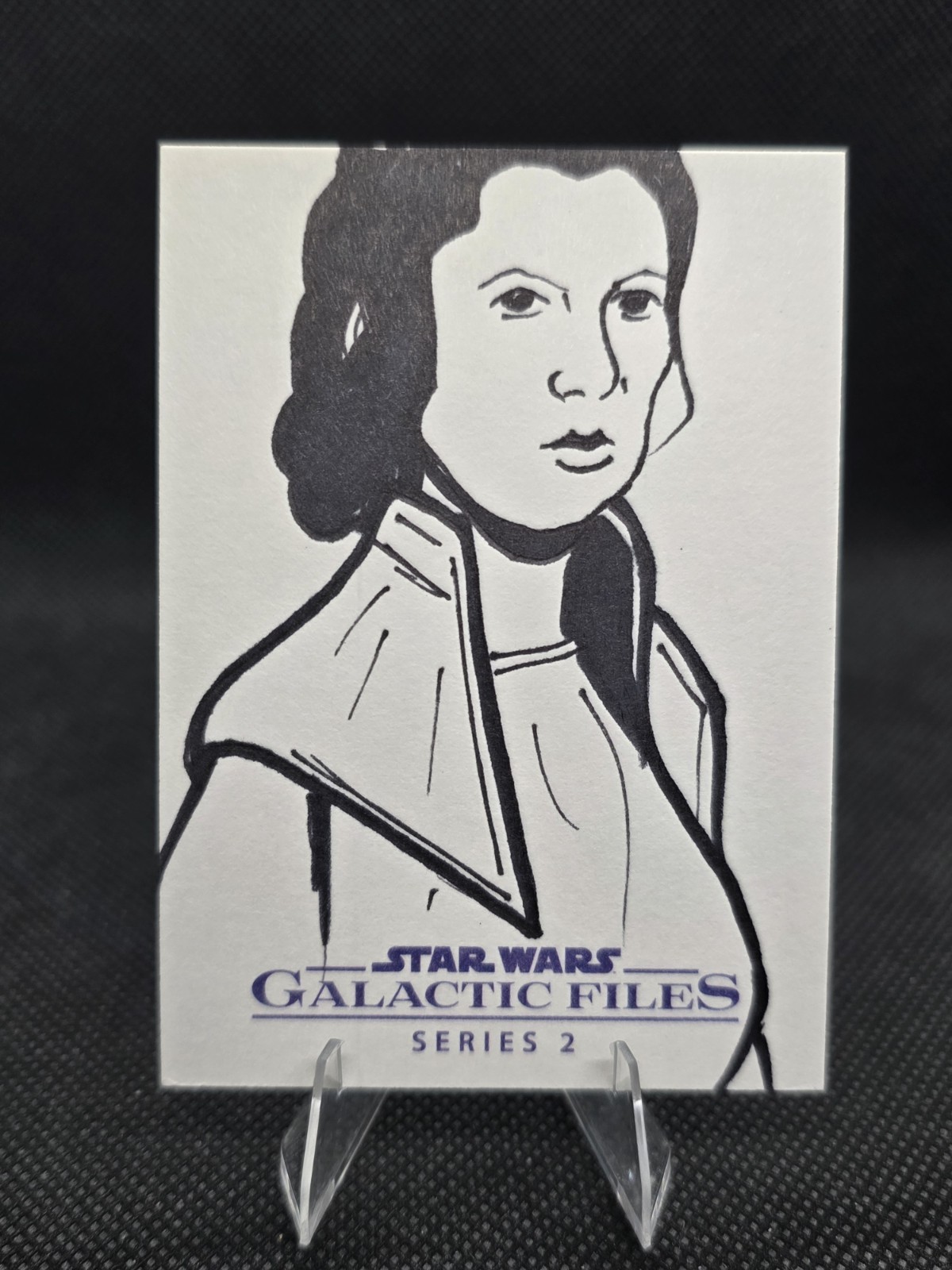 Topps Star Wars Sketch Card of Princess Leia by Artist Jason Huges
