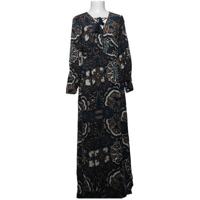H&M, Maxikleid, Größe: 40, Blau/Mehrfarbig, Viskose, Blumen, Damen #DNj