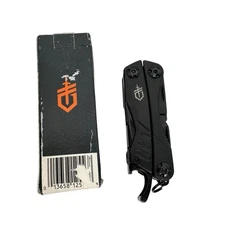 Gerber Dime 12-in-1 Keychain Multi-tool Black Needle Nose Plier Pocketknife READ