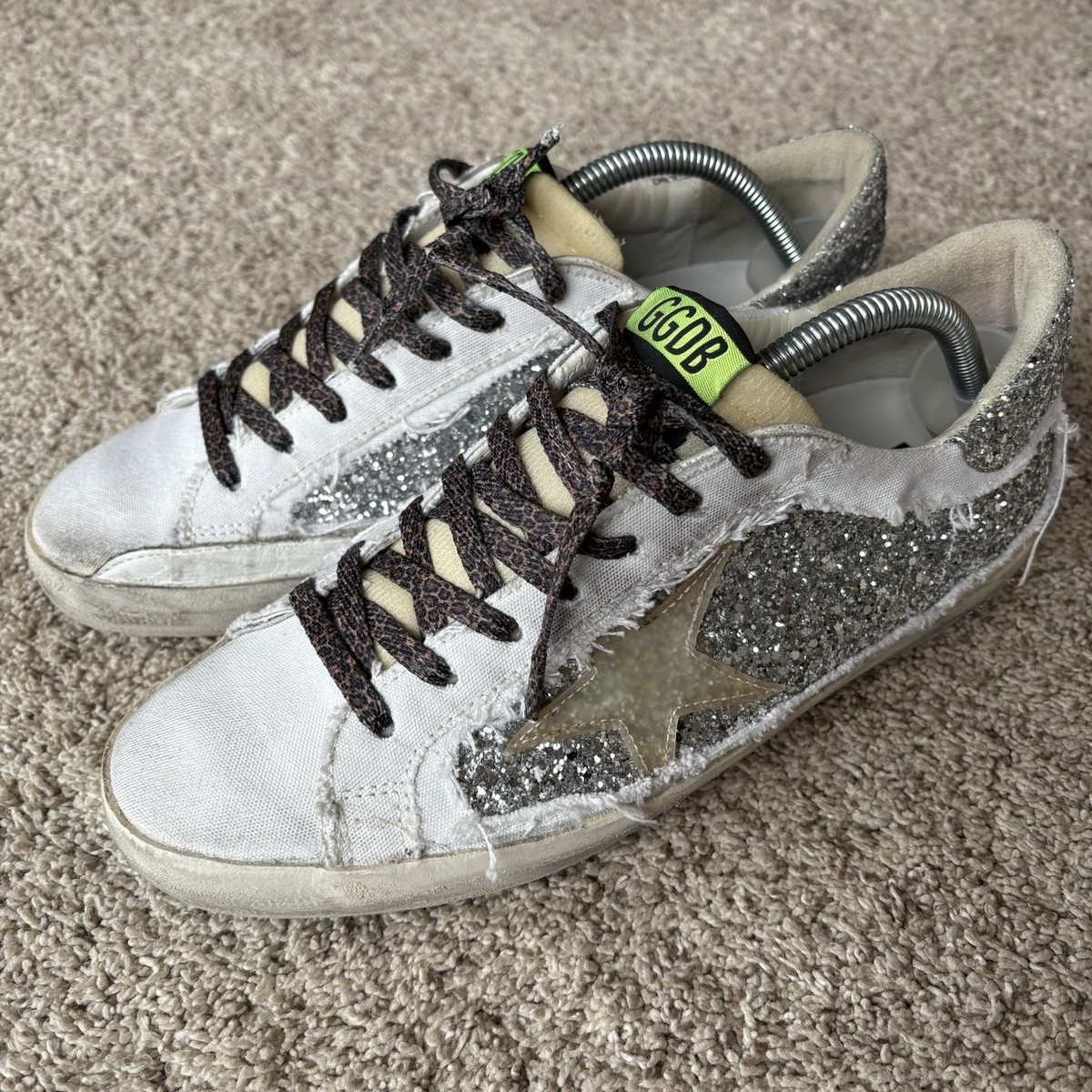 ゴールデングース スパークル GOLD 42 Golden Goose White Leather 