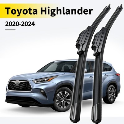 2Pcs Front Windshield Flat Wiper Blade Set For Toyota Highlander 20-24 26''+18''